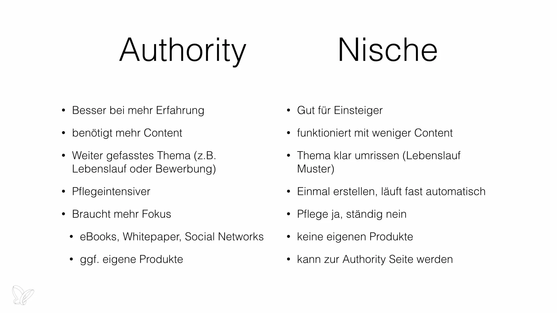 Nischenseiten oder Authority-Seiten: Die beste Wahl für dein Online-Business
