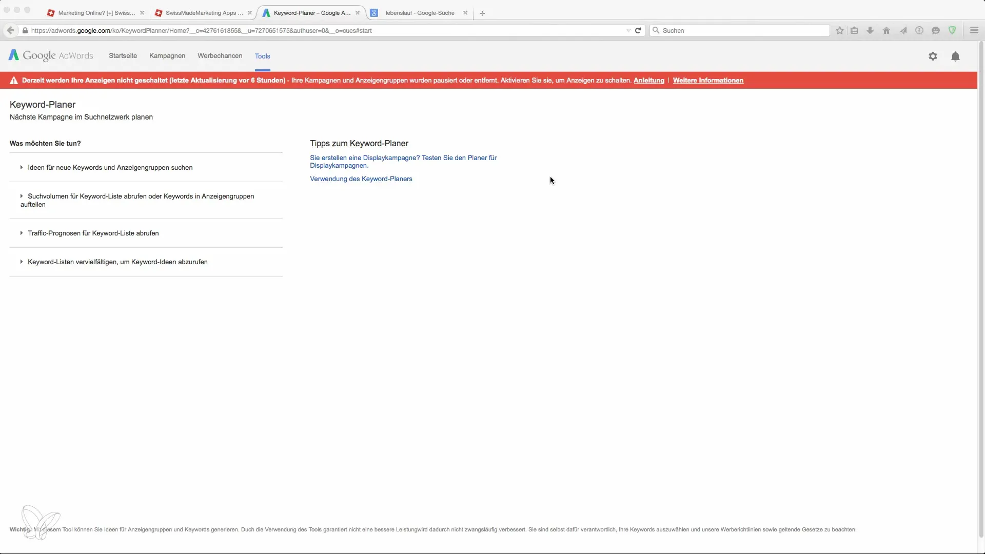 Keywords effektiv recherchieren mit Google AdWords
