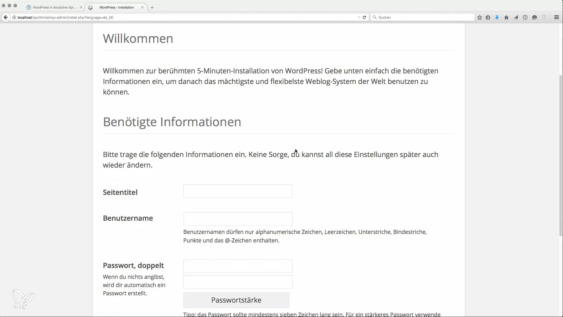 WordPress effektiv installieren für Nischenseiten