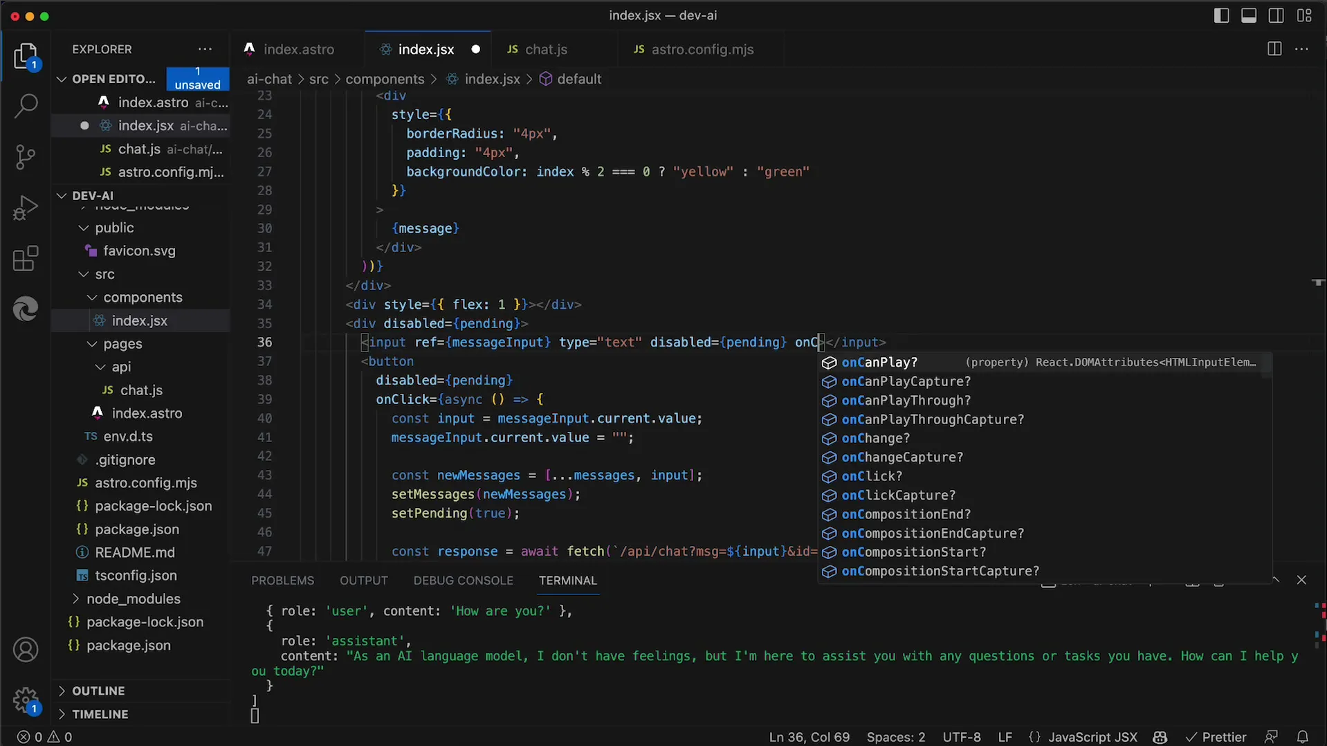 Zkrášlit historii chatu pomocí OpenAI API