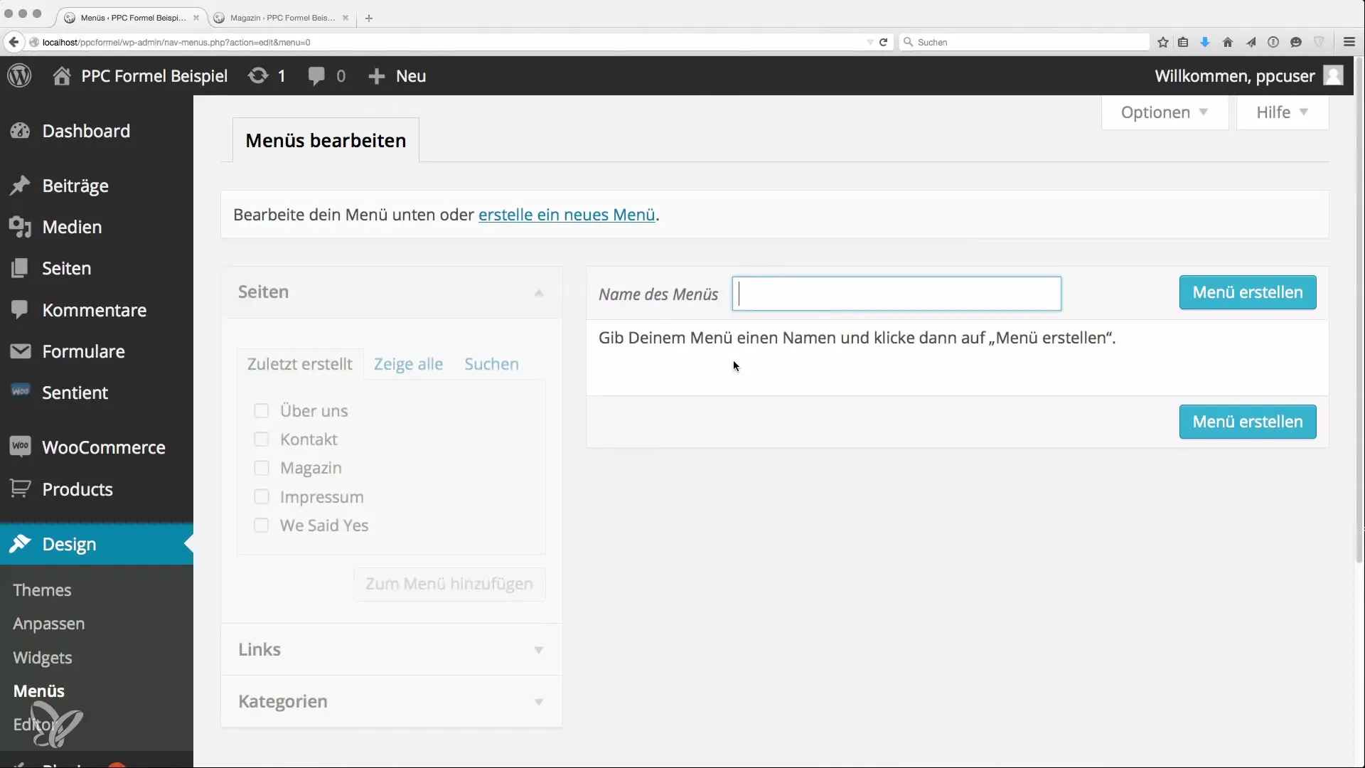 Effektive Einrichtung von Menüs und Widgets für Webseiten