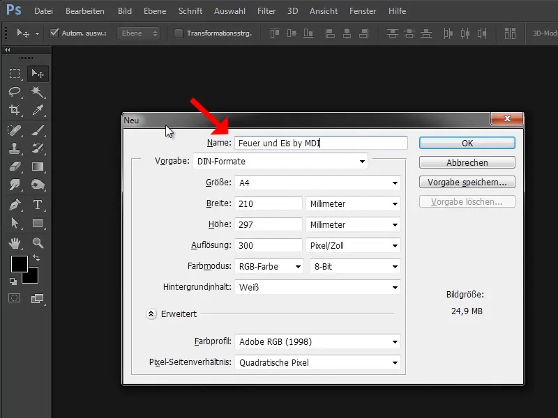Photoshop composing - Fire and ice - Part 01: Introduction, preparation and placement of the first image