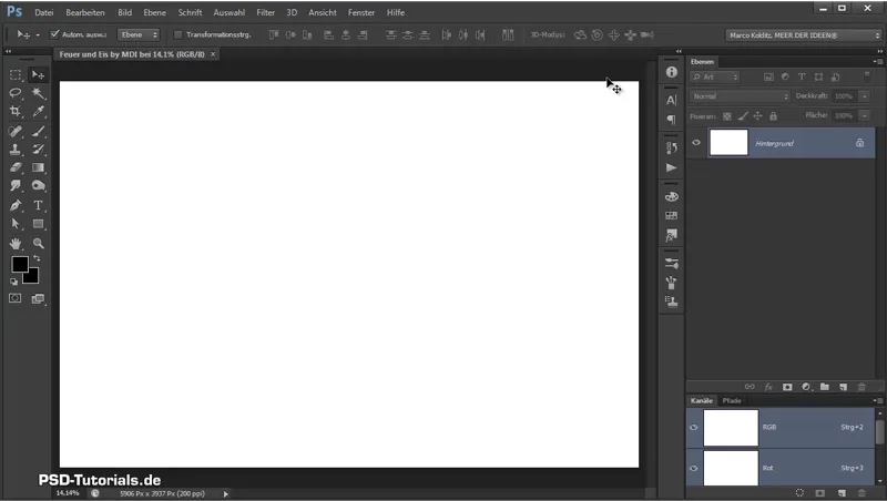 Photoshop composing - Fire and ice - Part 01: Introduction, preparation and placement of the first image