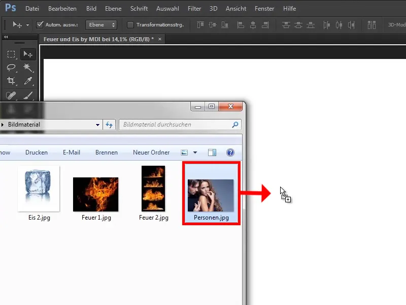 Photoshop-Composing - Feuer und Eis - Teil 01: Einführung, Vorbereitung und Platzierung des ersten Bildes Photoshop-Composing - Feuer und Eis - Teil 01: Einführung, Vorbereitung und Platzierung des ersten Bildes