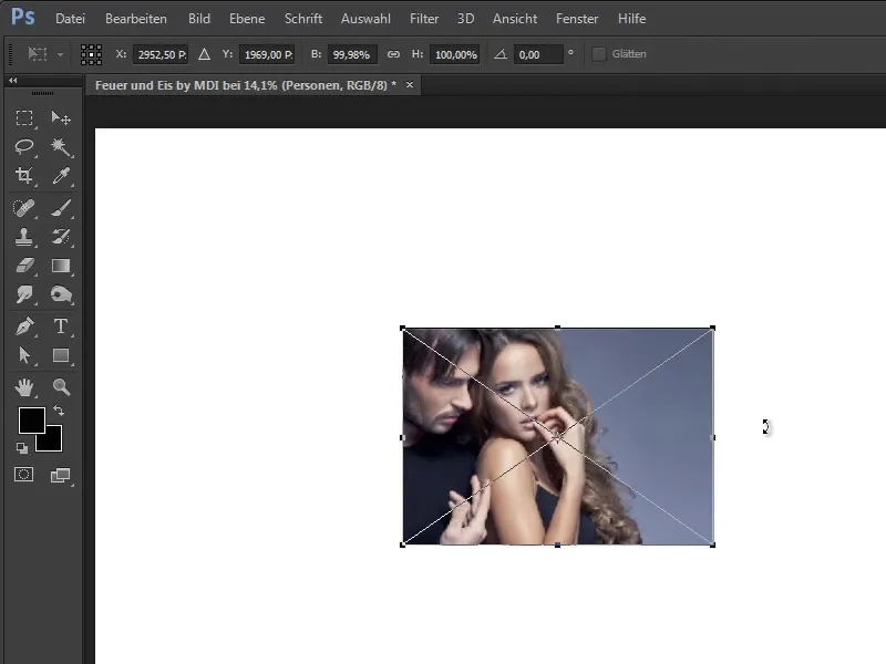 Photoshop composing - Fire and ice - Part 01: Introduction, preparation and placement of the first image