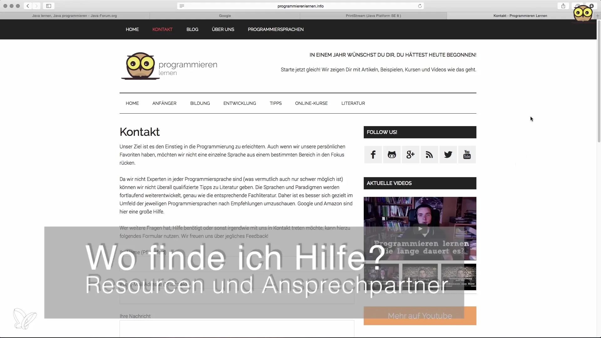 Wichtige Ressourcen zur Java-Dokumentation für Einsteiger
