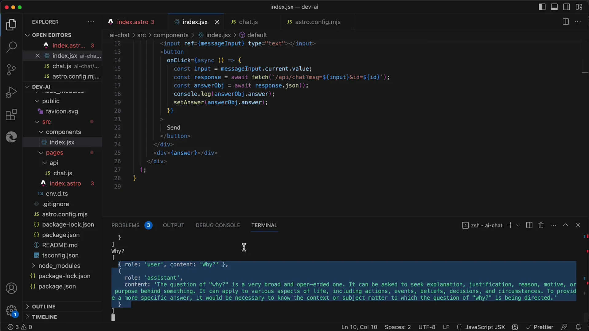 Comment réinitialiser le chat avec l'API OpenAI