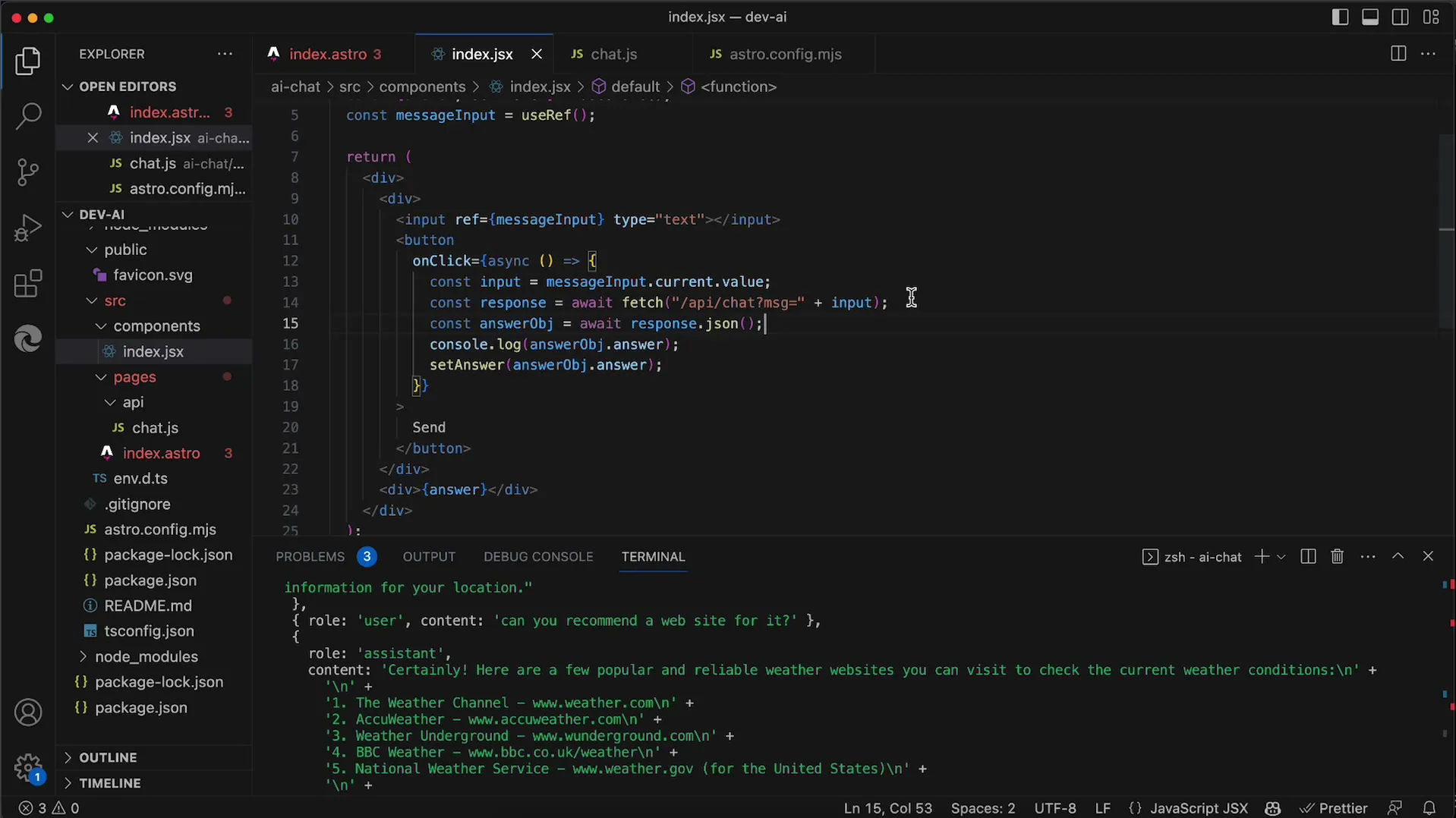 Comment réinitialiser le chat avec l'API OpenAI