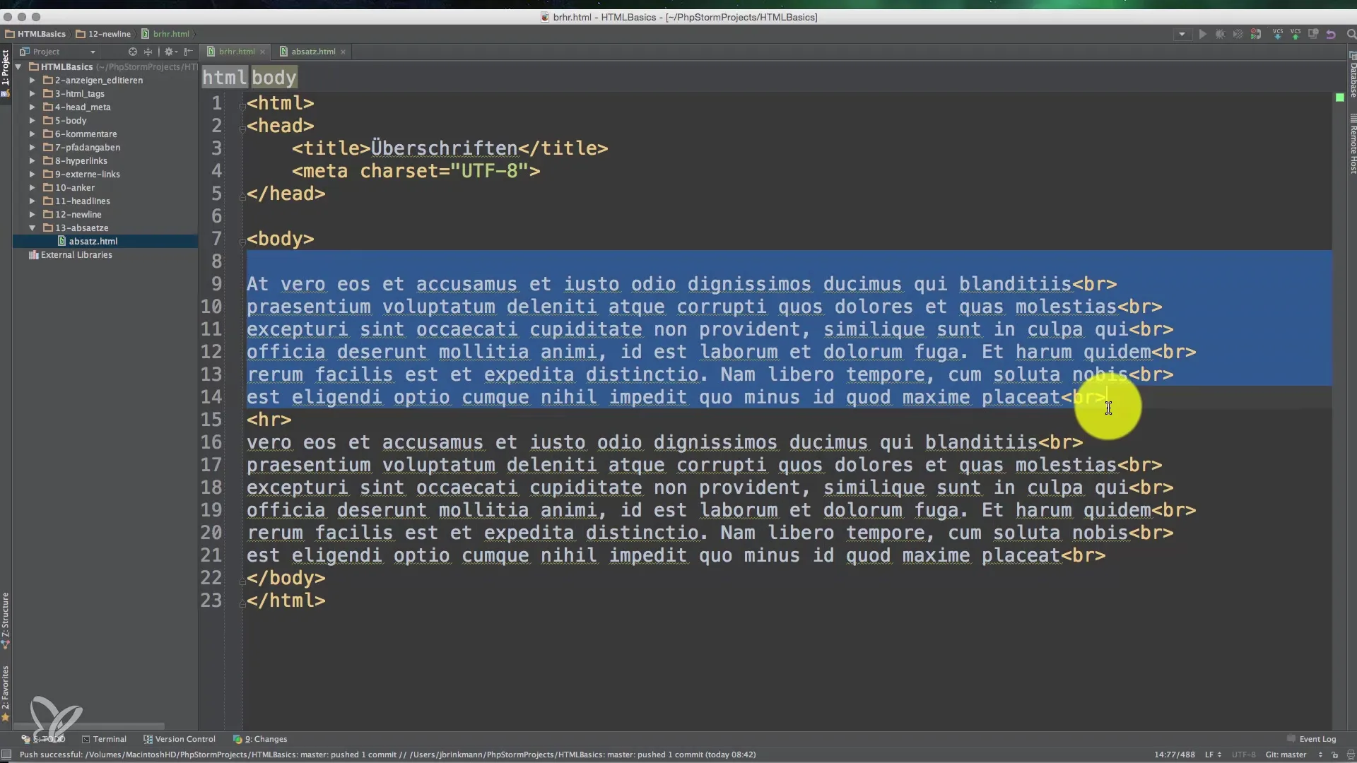 Effektiv indsættelse af afsnit i HTML Effektiv indsættelse af afsnit i HTML
