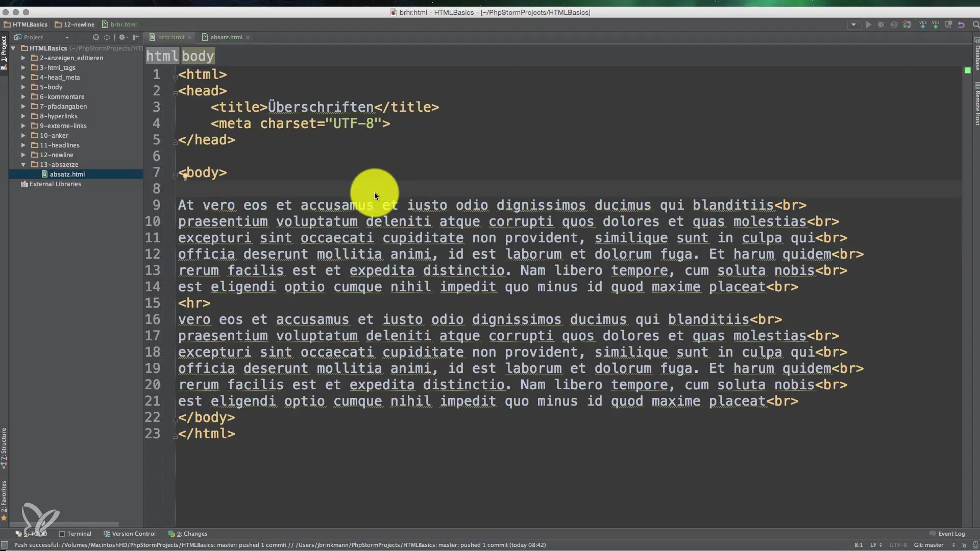 Effektiv indsættelse af afsnit i HTML Effektiv indsættelse af afsnit i HTML