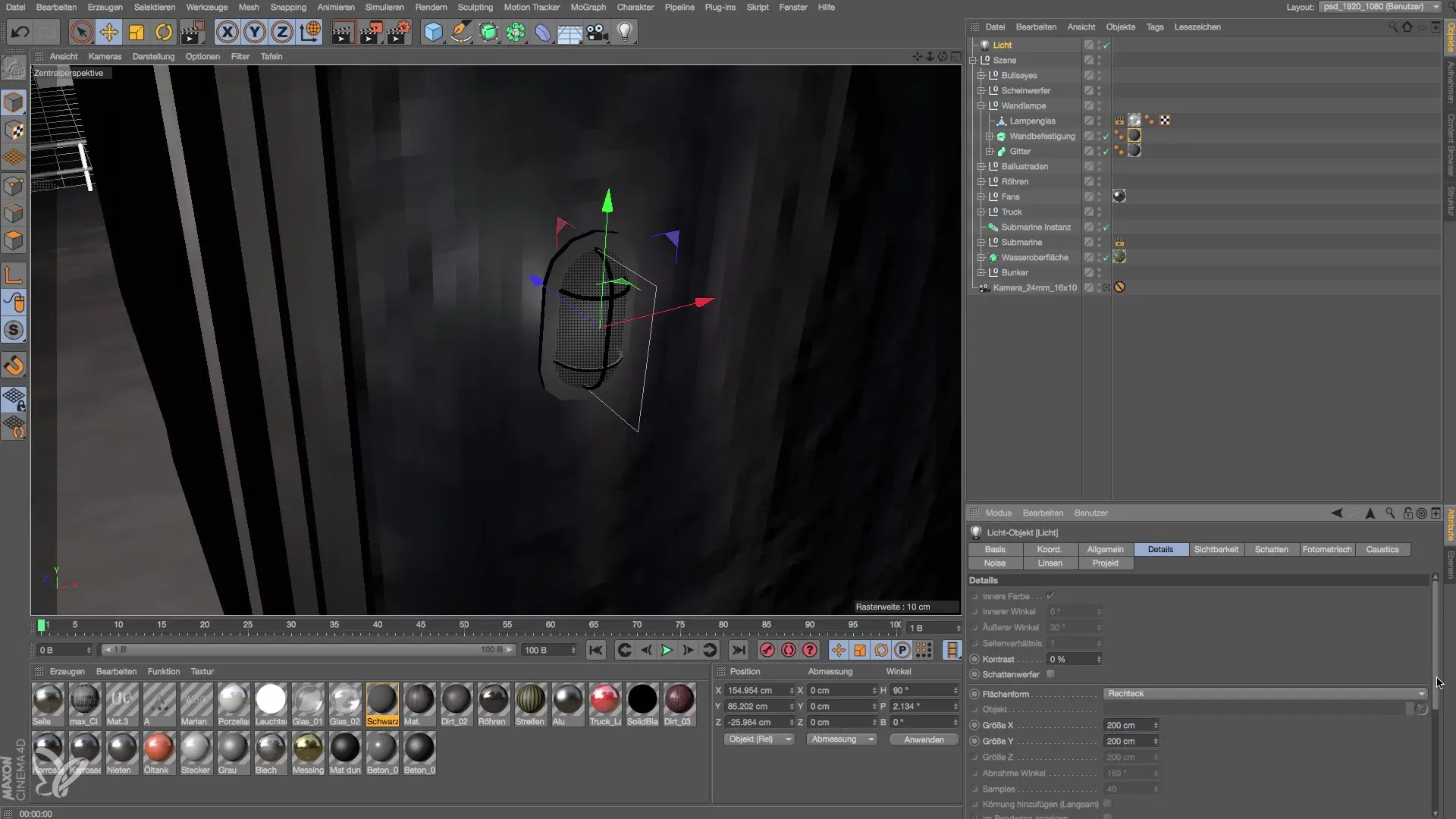 Principes de l'éclairage dans Cinema 4D – Applique murale Fondamentaux de l'éclairage dans Cinema 4D – Applique