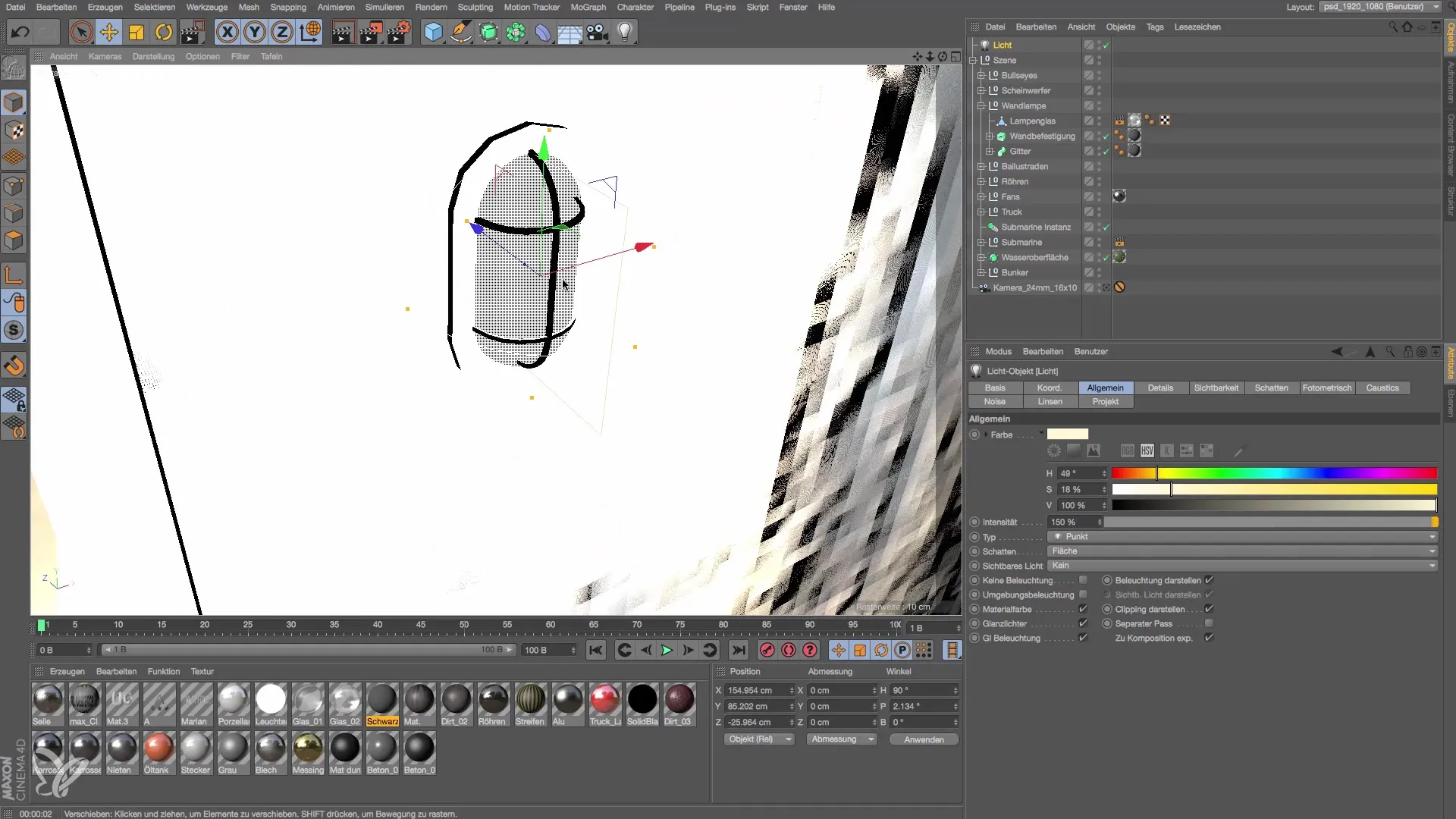 Fondamentaux de l'éclairage dans Cinema 4D – Applique Fondements de l'éclairage dans Cinema 4D - Applique murale