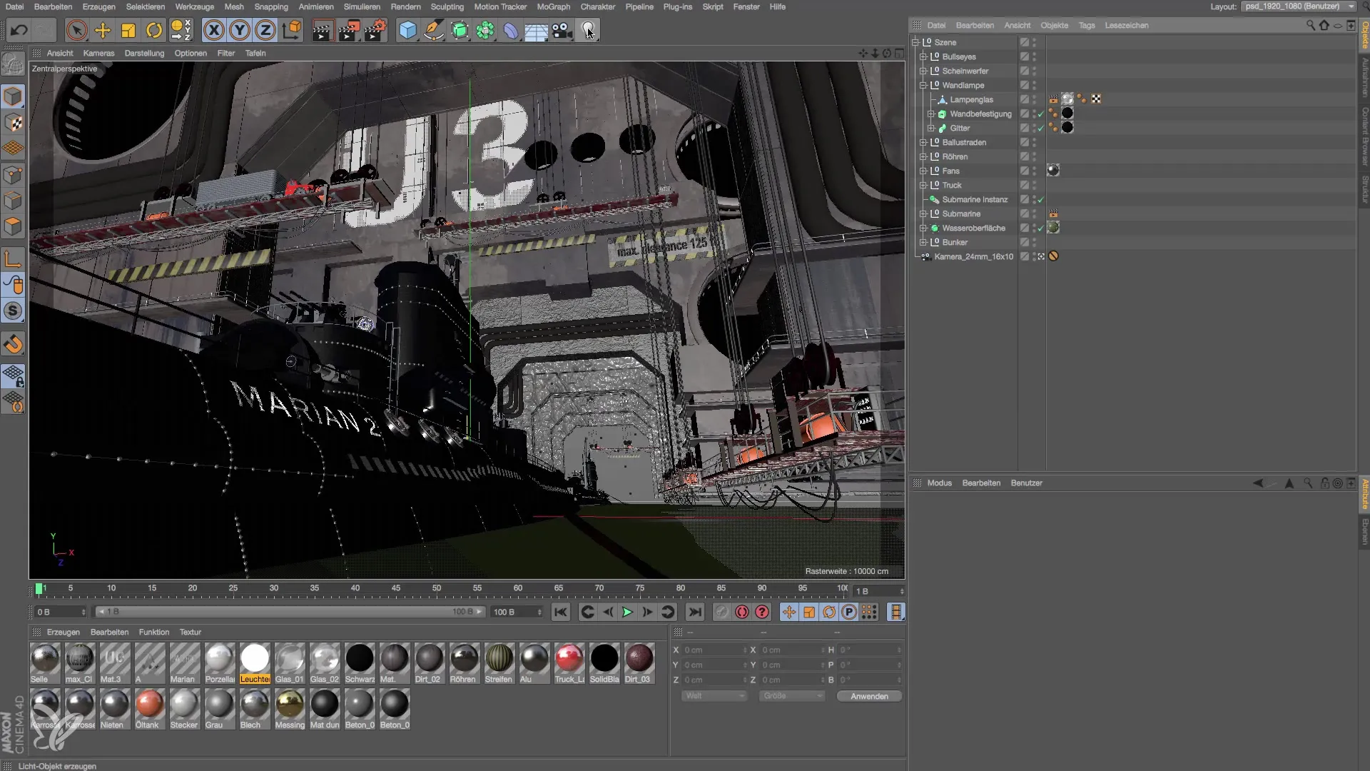 Principes de l'éclairage dans Cinema 4D – Applique murale Bases de l'éclairage dans Cinema 4D – Applique murale