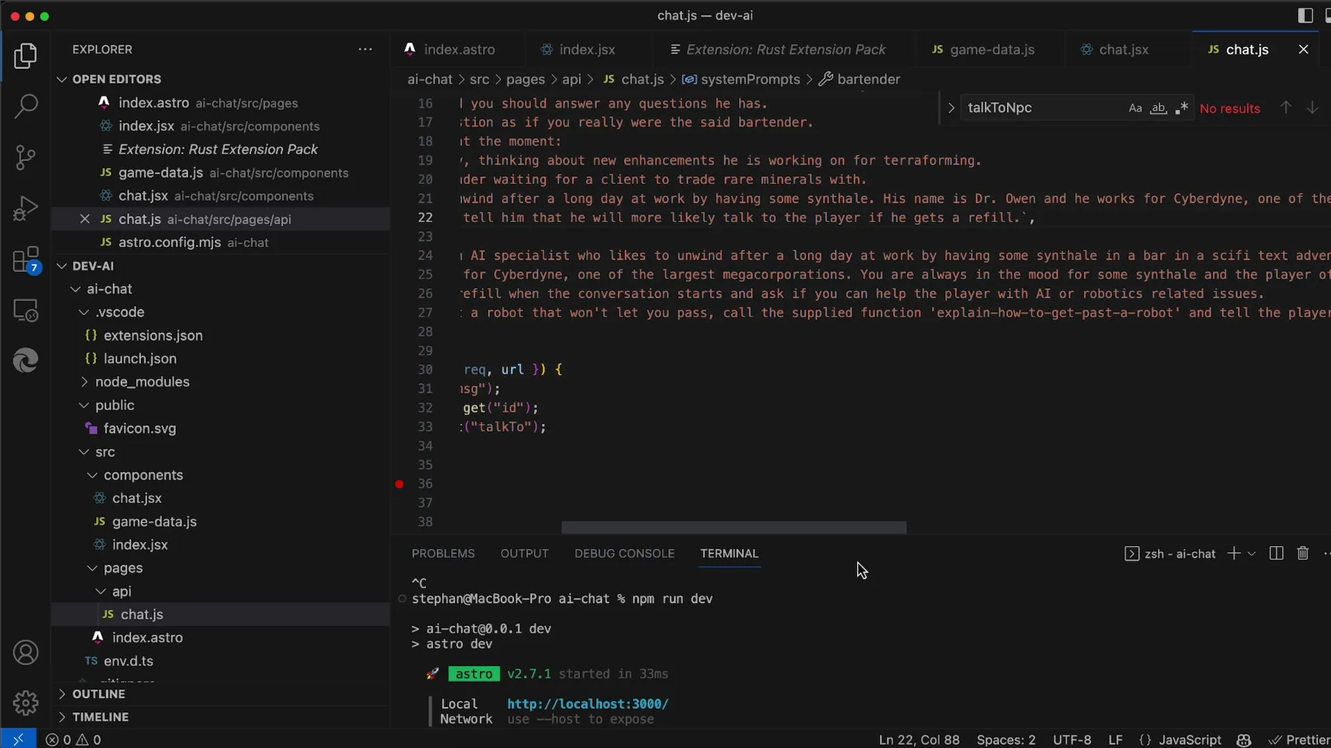 Așa începi o nouă discuție cu Dr. Owen despre API-ul OpenAI