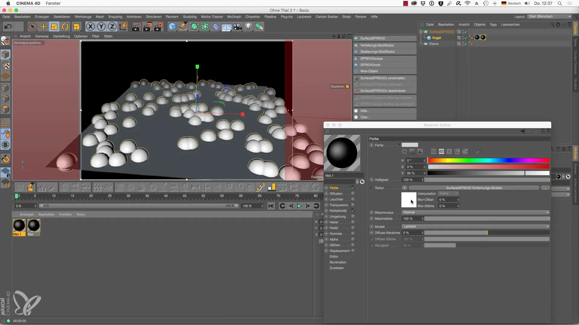 Laubwerk Shader dans Cinema 4D - L'utilisation de SurfaceSPREAD Laubwerk Shader dans Cinema 4D - L'utilisation de SurfaceSPREAD
