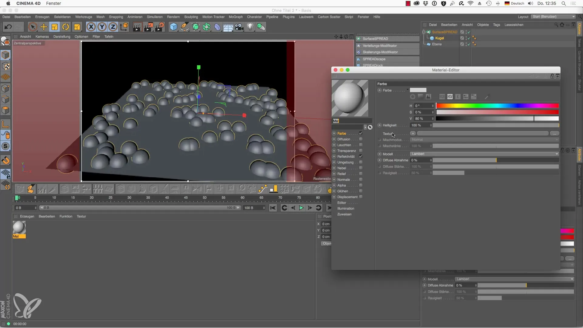 Laubwerk Shader dans Cinema 4D - L'utilisation de SurfaceSPREAD Laubwerk Shader dans Cinema 4D - L'utilisation de SurfaceSPREAD