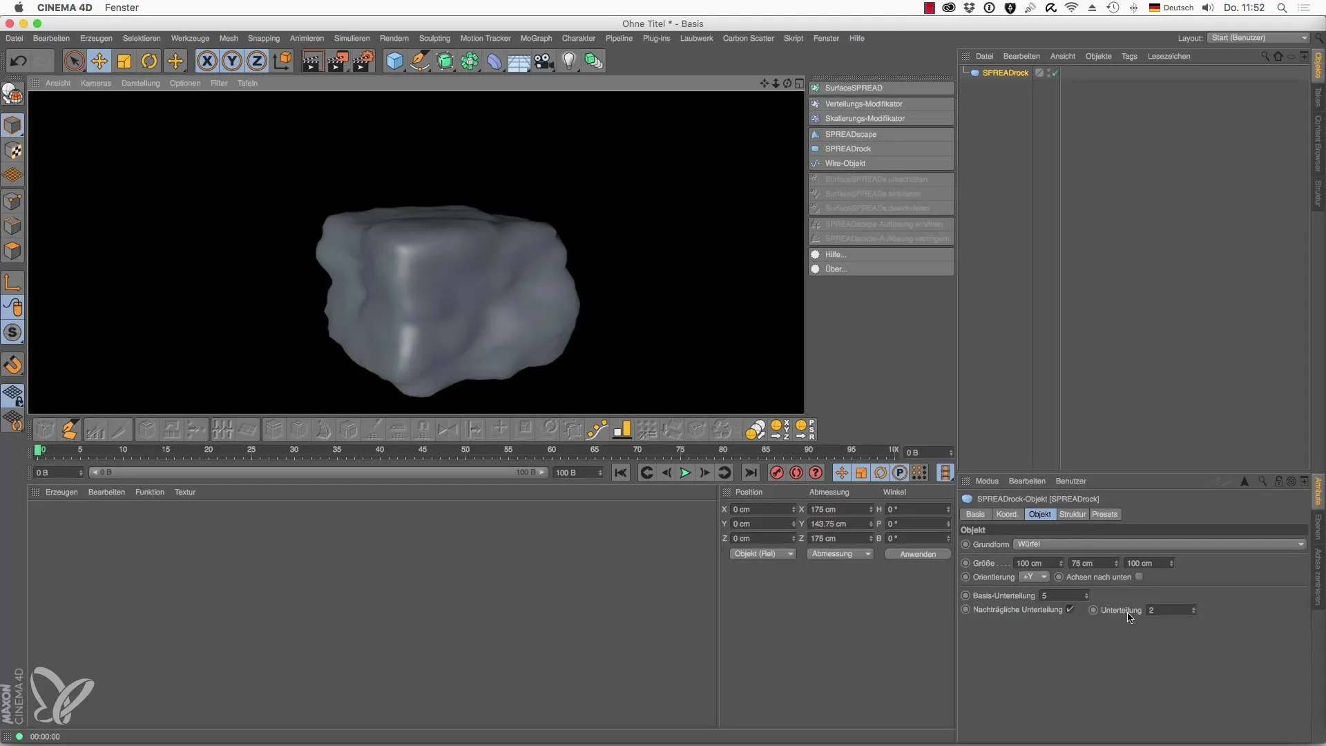 SPREADrock pour Cinema 4D : créer générateur de pierre soi-même SPREADrock pour Cinema 4D : Créez vous-même un générateur de pierres