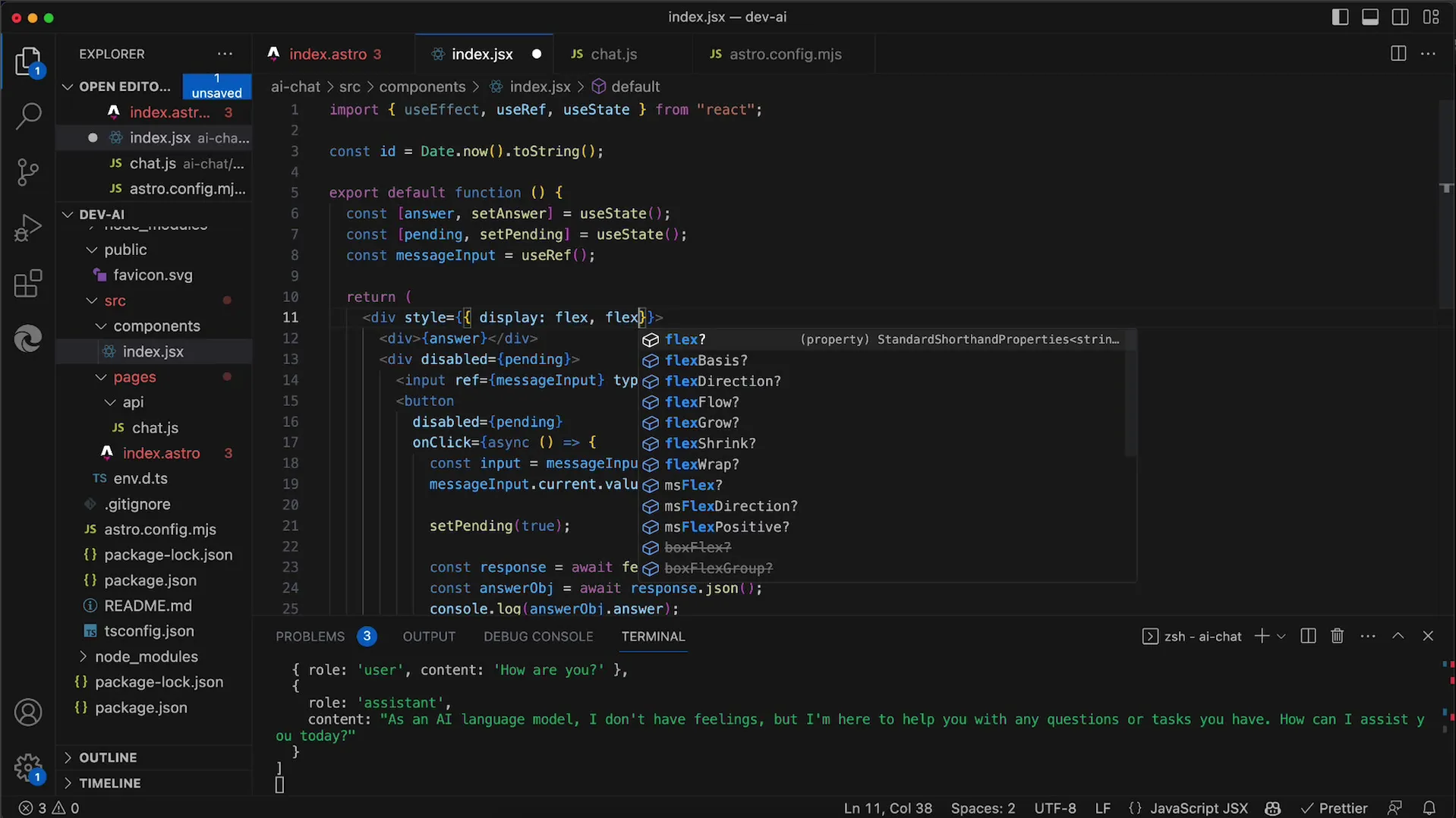 Zlepšení UX pro chatovací aplikaci s OpenAI API