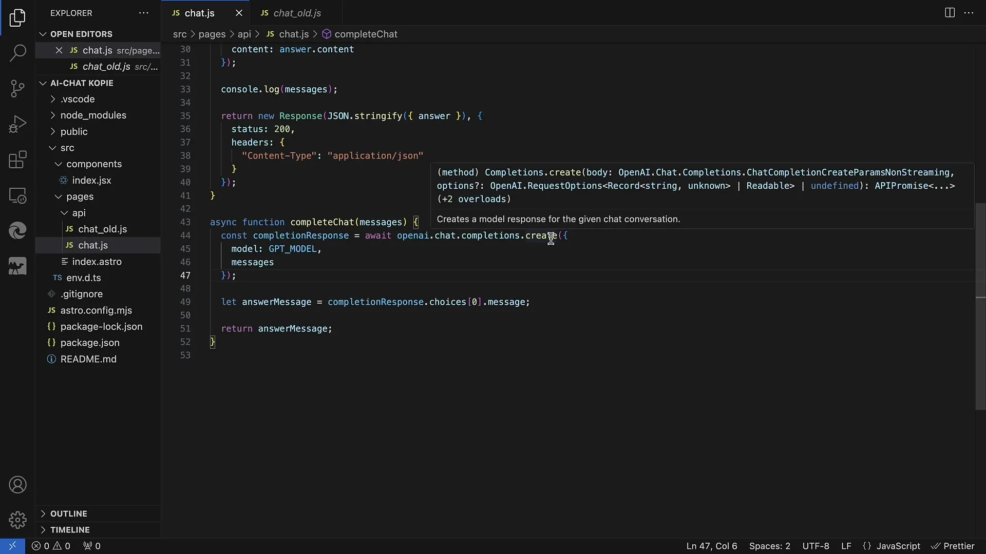 API OpenAI : Effectuez des changements et réglages importants dans AstroJS