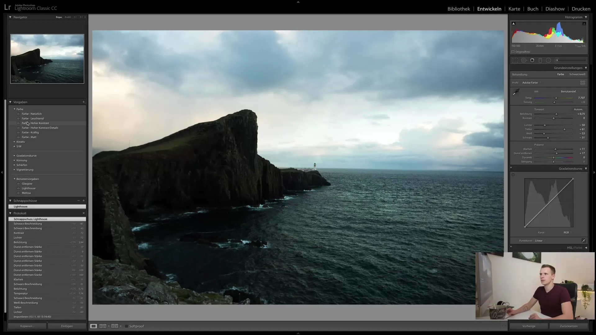 Lightroom Classic CC: Günlük, anlık görüntü ve ayarlamalar detaylı şekilde açıklanmıştır