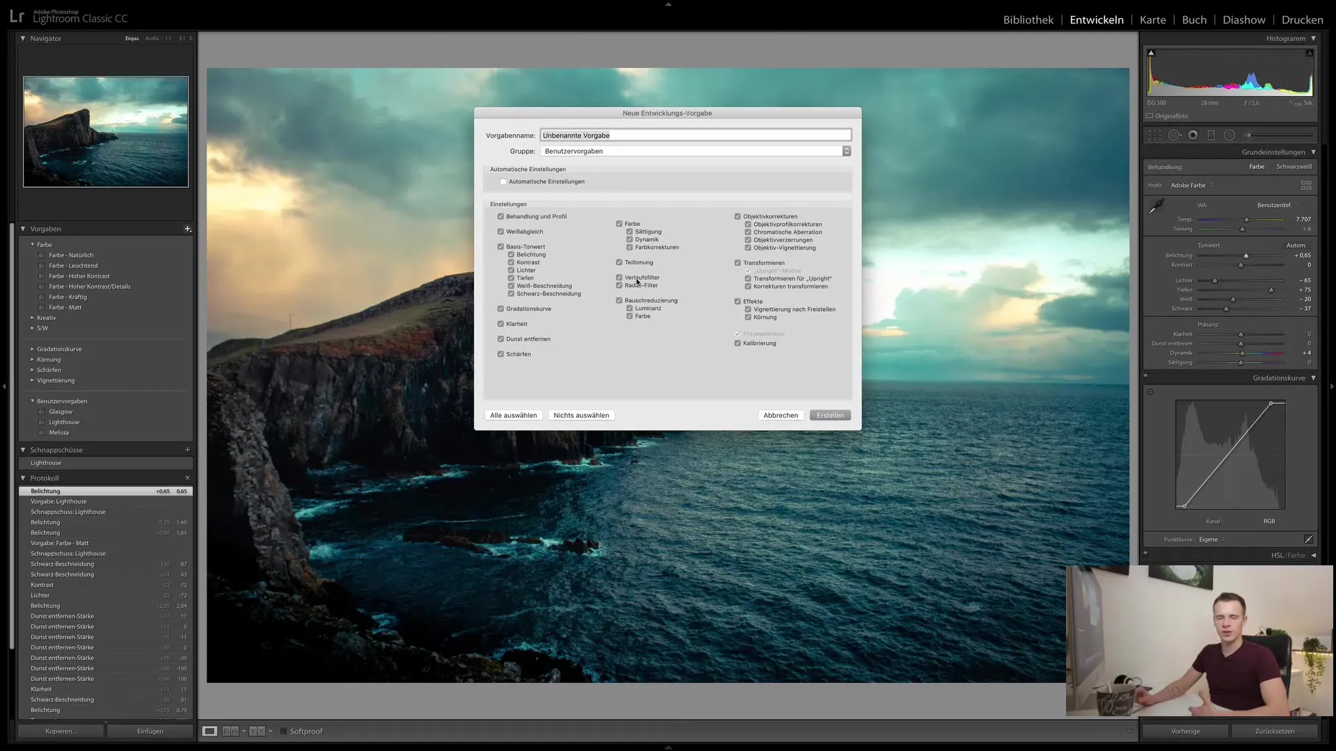 Lightroom Classic CC: Log, snapshot ve ön ayarlar detaylı şekilde açıklanmış