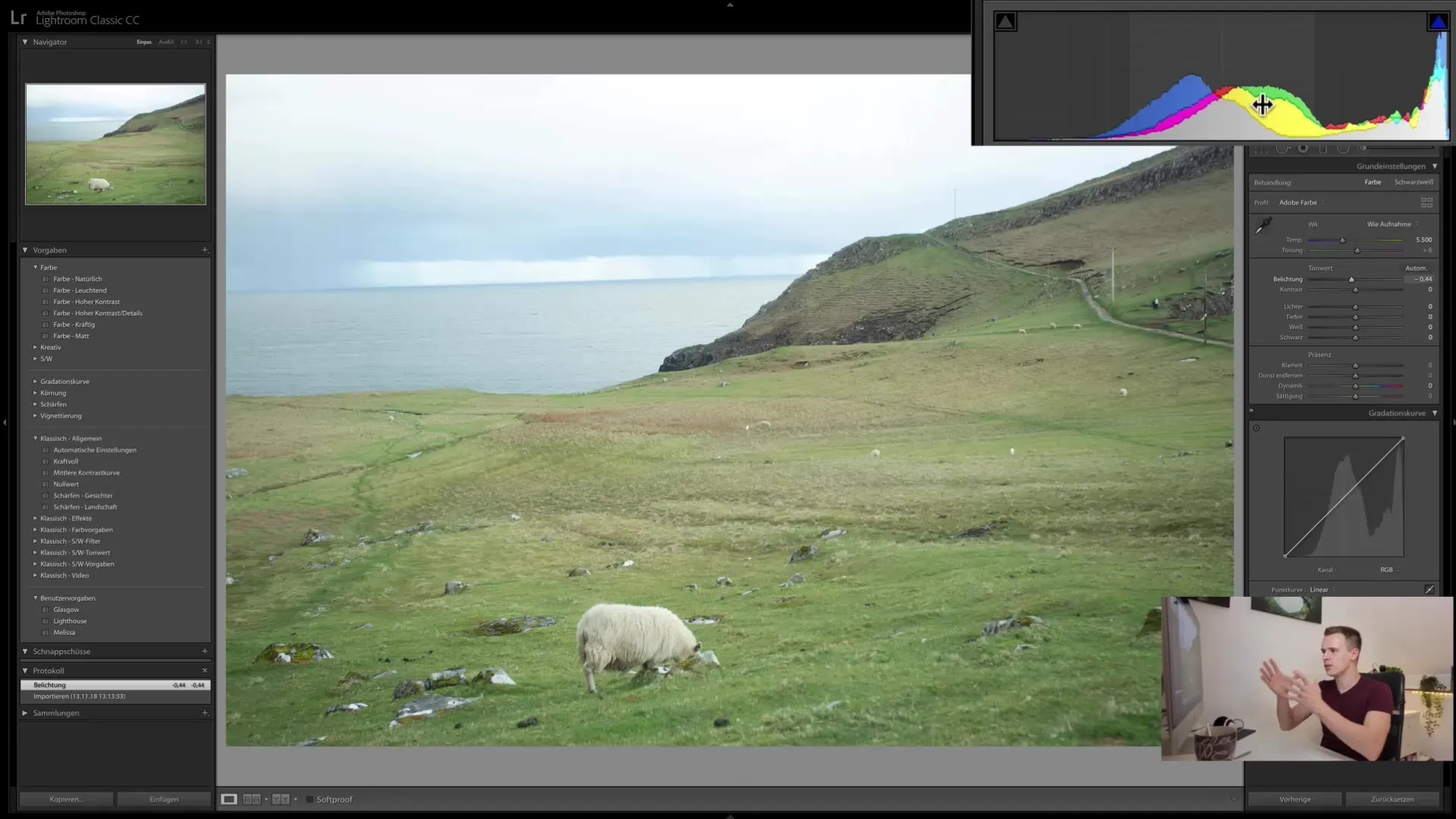 Histogram dalam Lightroom CC: Memahami dan menerapkannya secara efisien