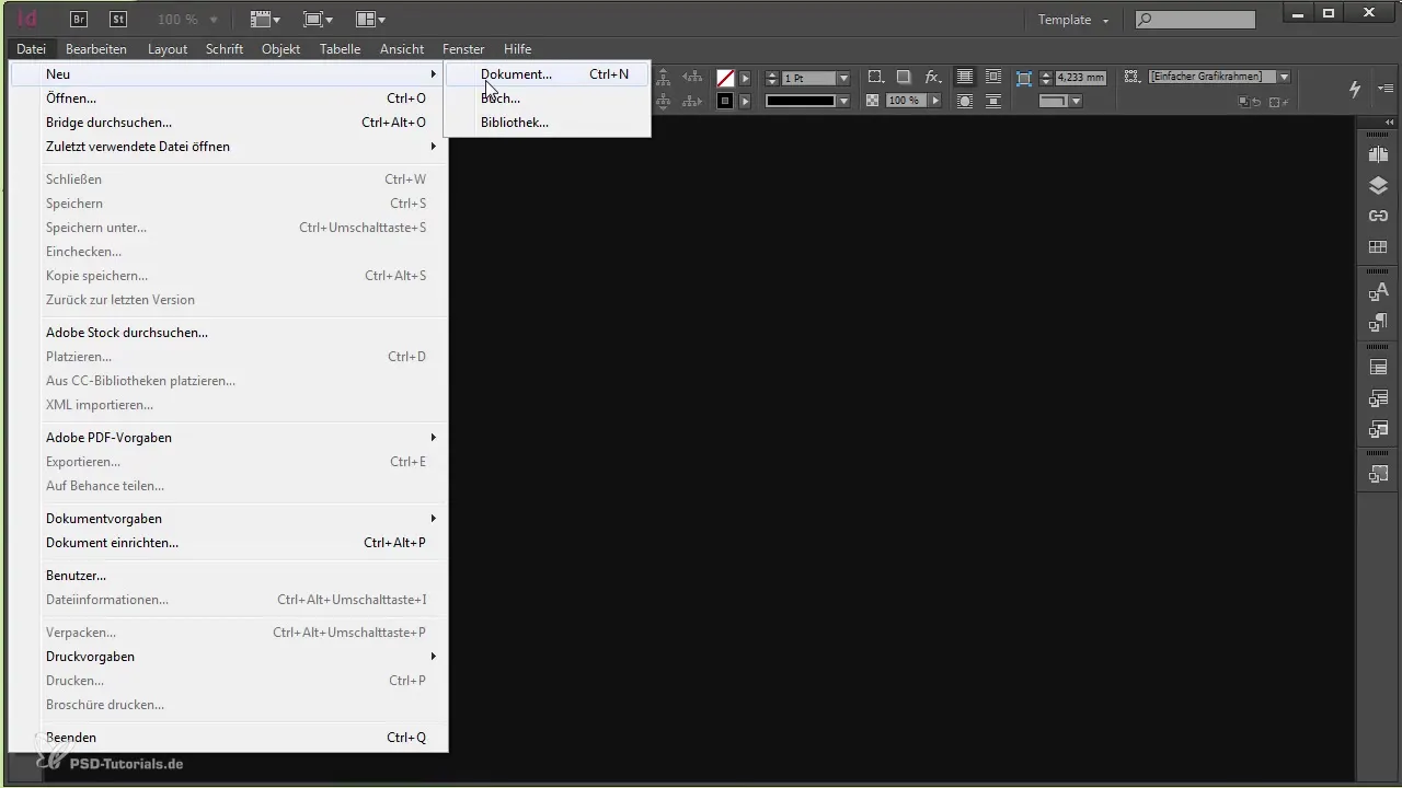 Neues Dokument in Adobe InDesign effektiv erstellen