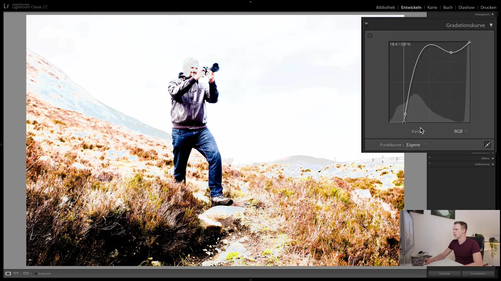 Beheers de gradiëntcurve in Lightroom Classic CC