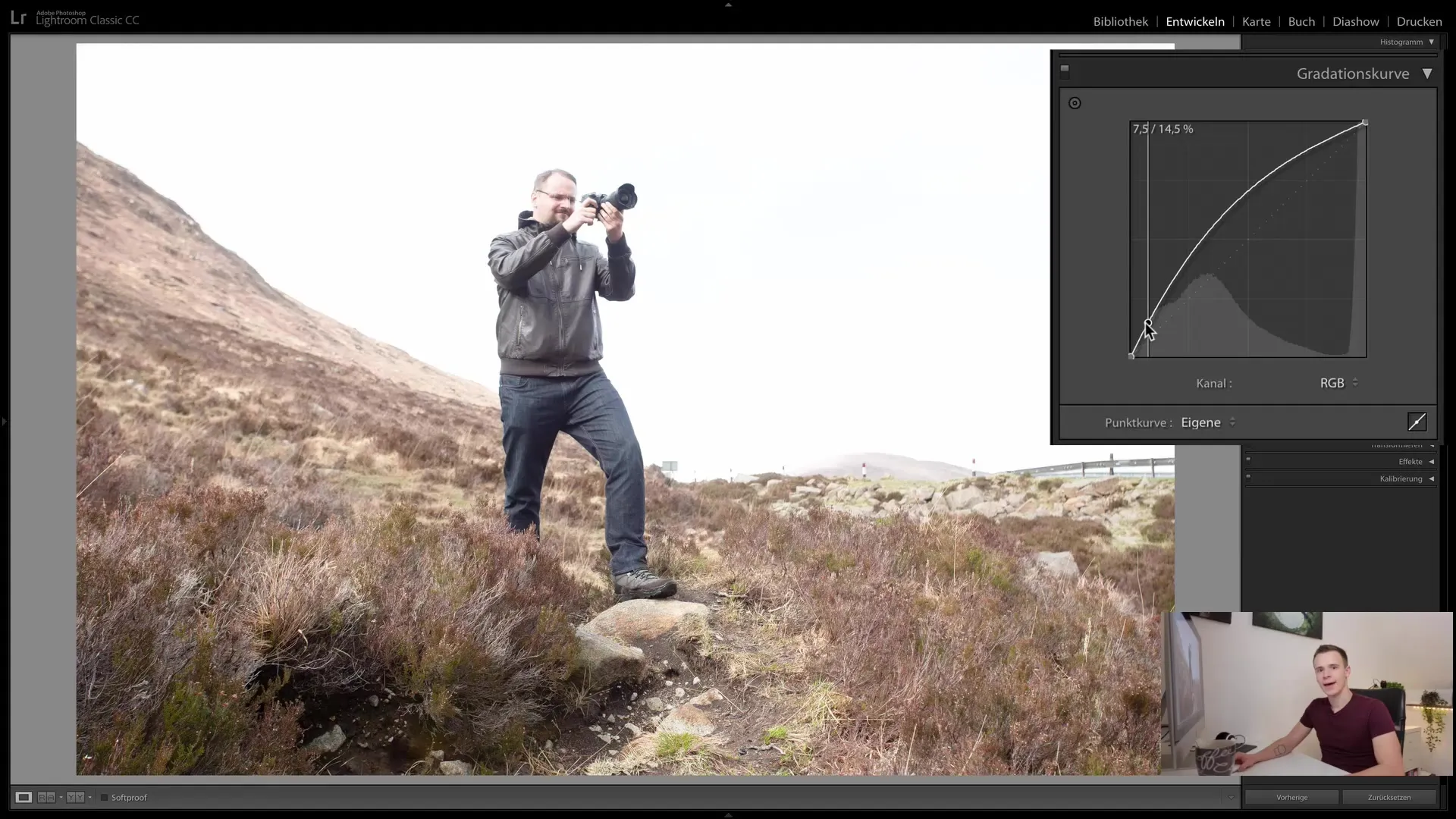 Beheers de gradatiecurve in Lightroom Classic CC