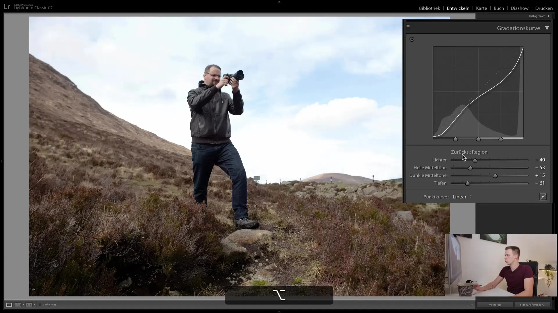 Beheers de gradatiecurve in Lightroom Classic CC