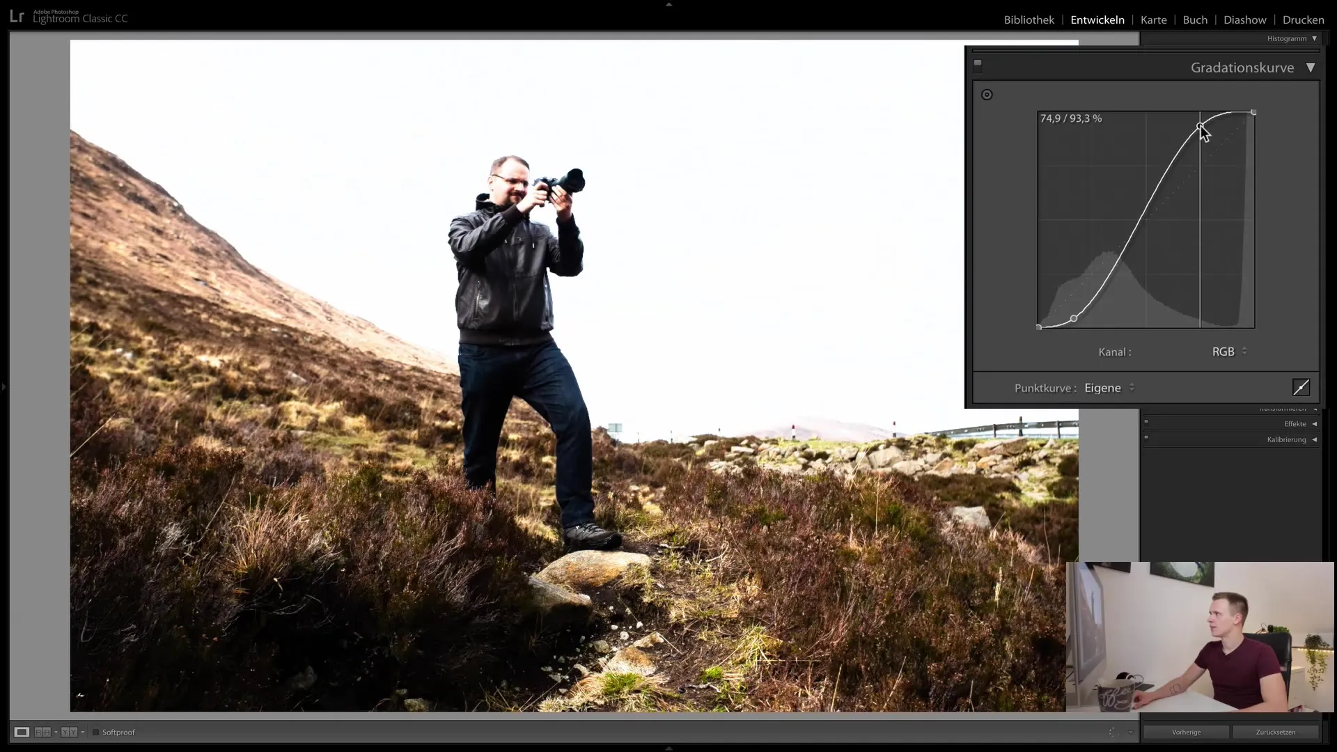 Beheers de gradatiecurve in Lightroom Classic CC