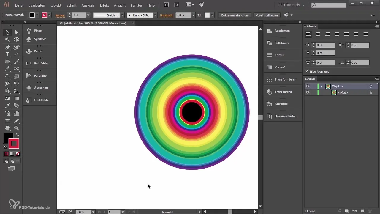 Sukurkite realistinį objektyvą Adobe Illustrator