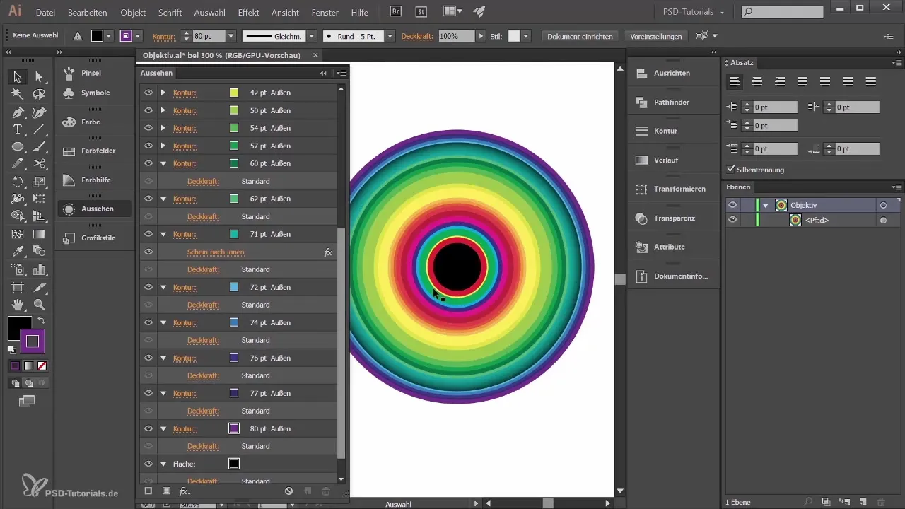 Sukurkite realistinį objektyvą Adobe Illustrator