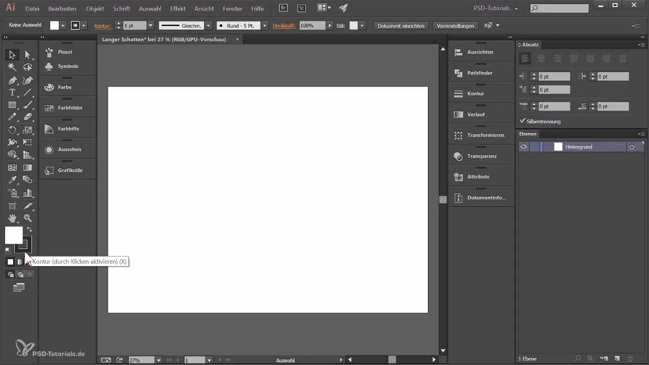 Tekstą su ilga šešėliu sukurti Adobe Illustrator programoje