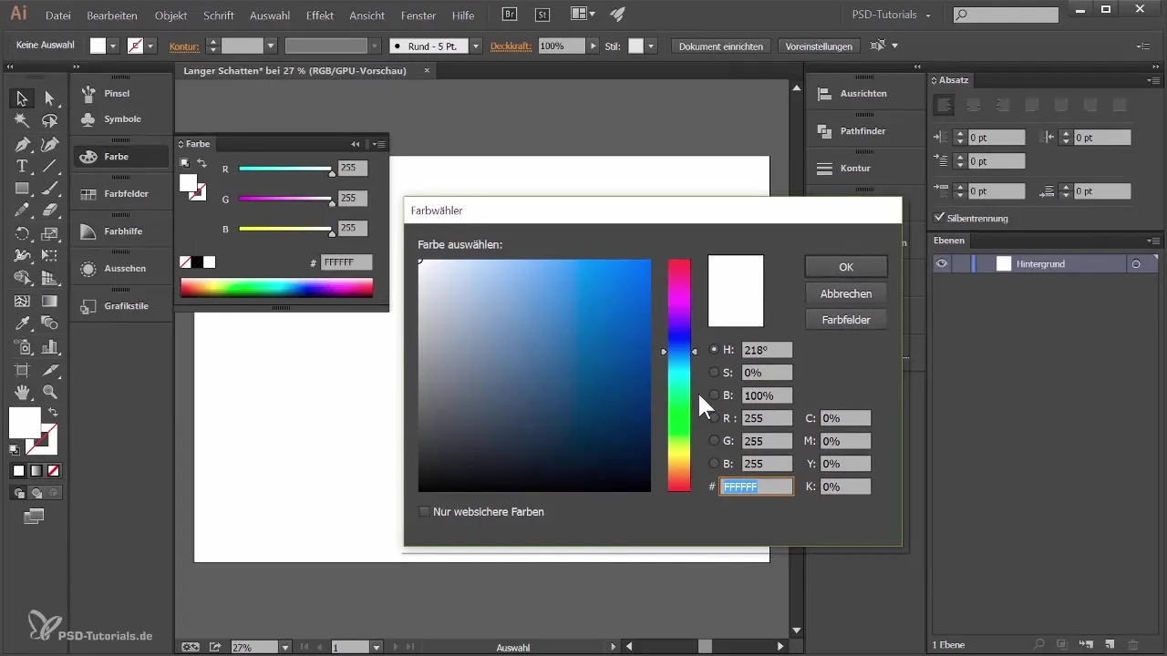 Sukurti tekstą su ilga šešėliu Adobe Illustrator programoje