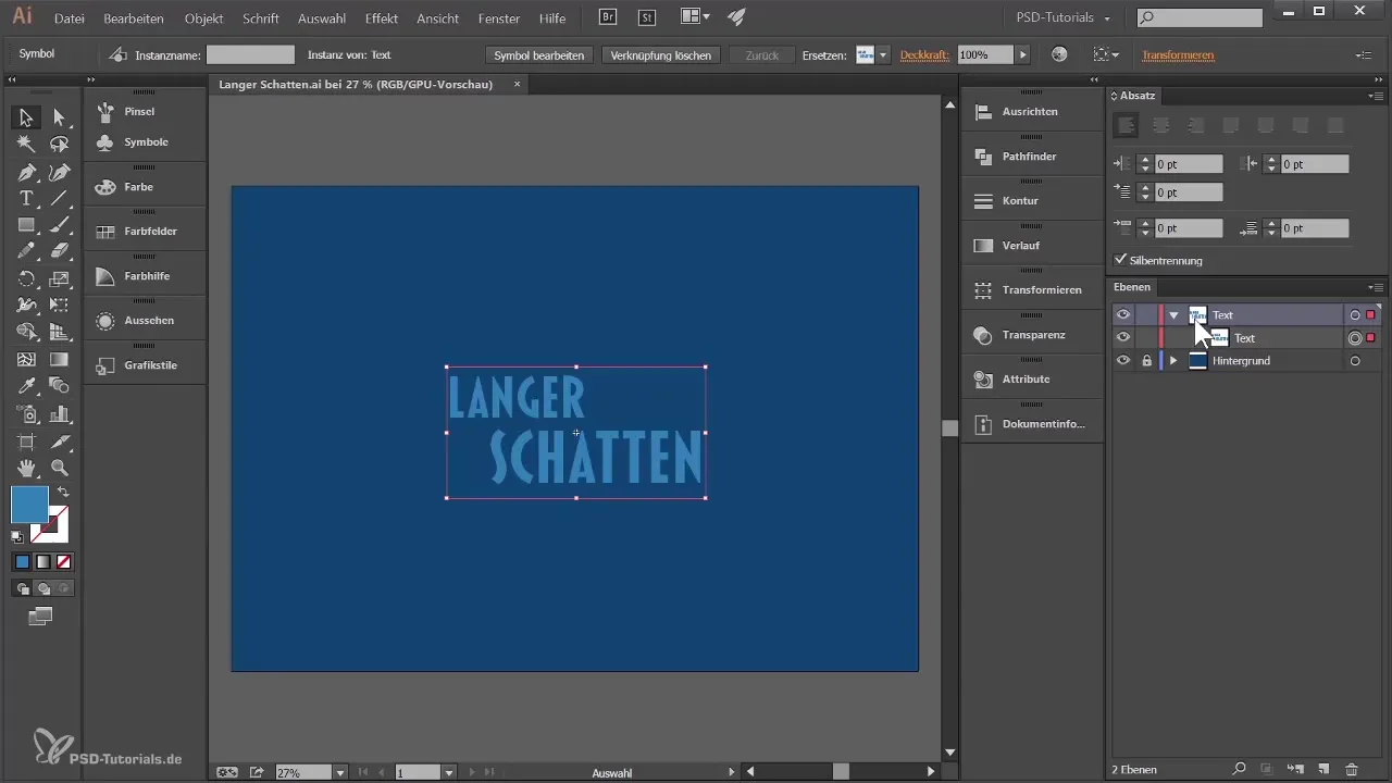 Sukurti 3D teksto su ilga šešėliu Illustrator programoje