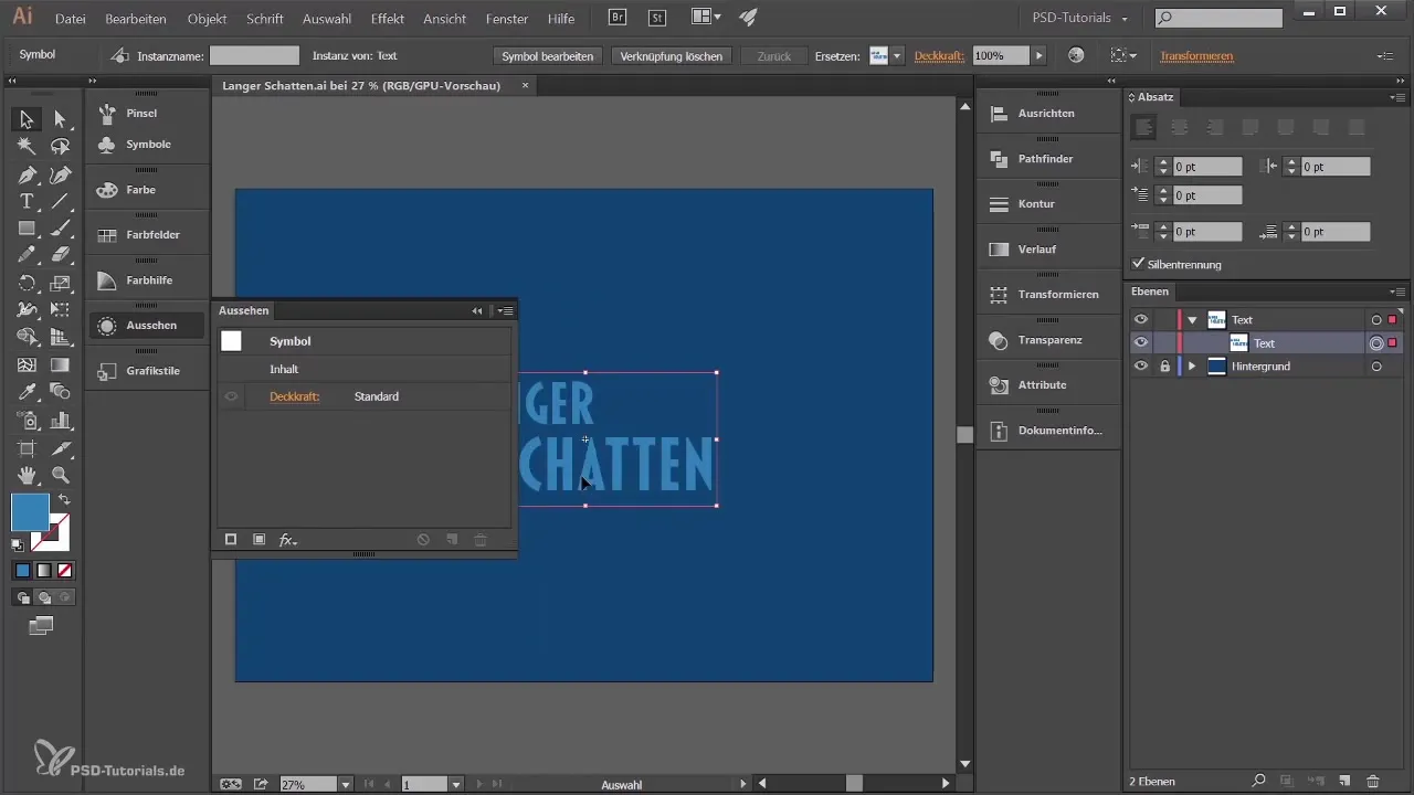 Sukurti 3D tekstą su ilgu šešėliu Illustrator programoje