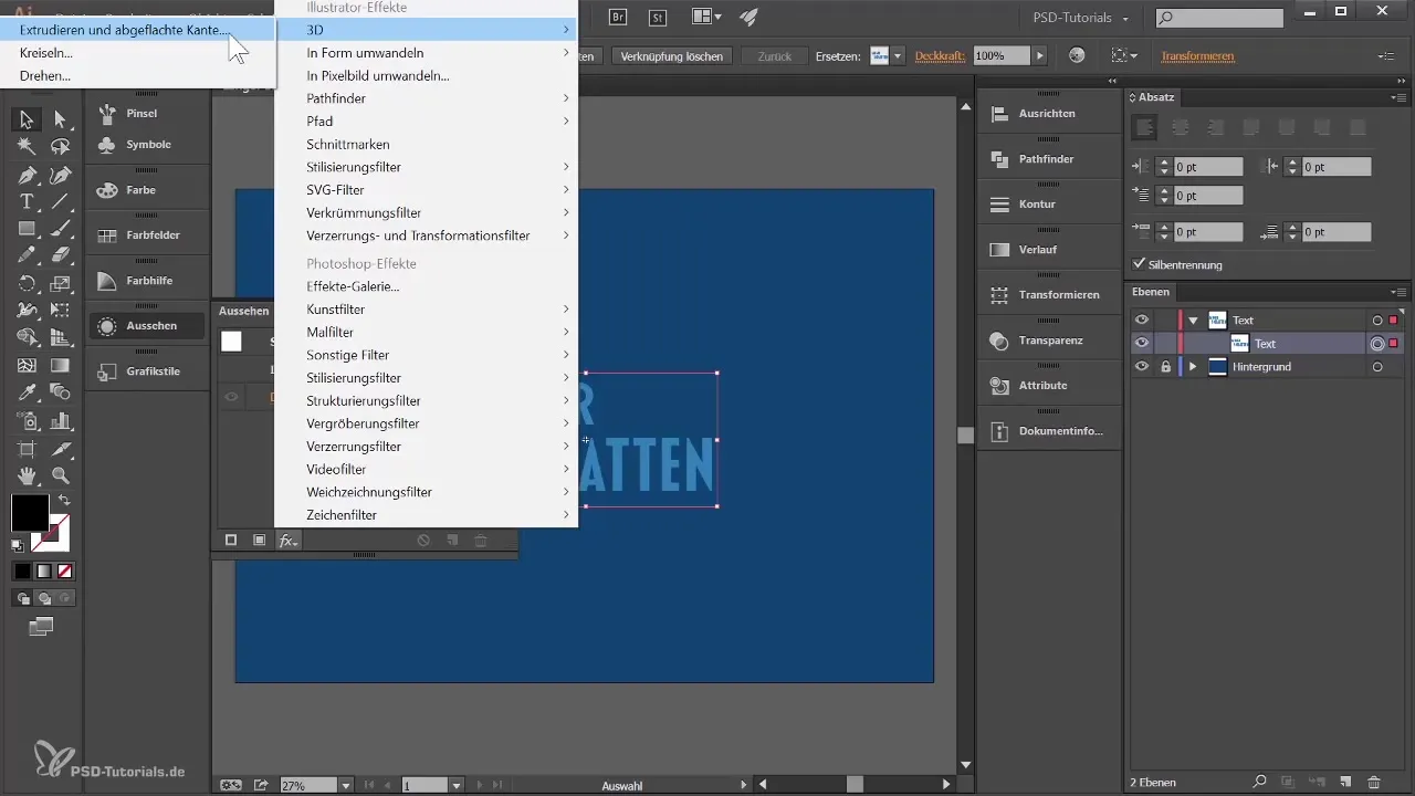 Sukurkite 3D tekstą su ilgu šešėliu Illustrator programoje