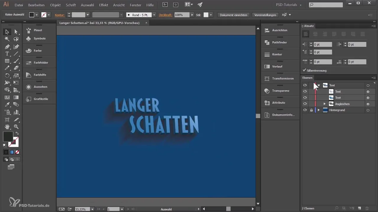 Dizainuoti tekstą su ilgu šešėliu Adobe Illustrator yra daug galimybių