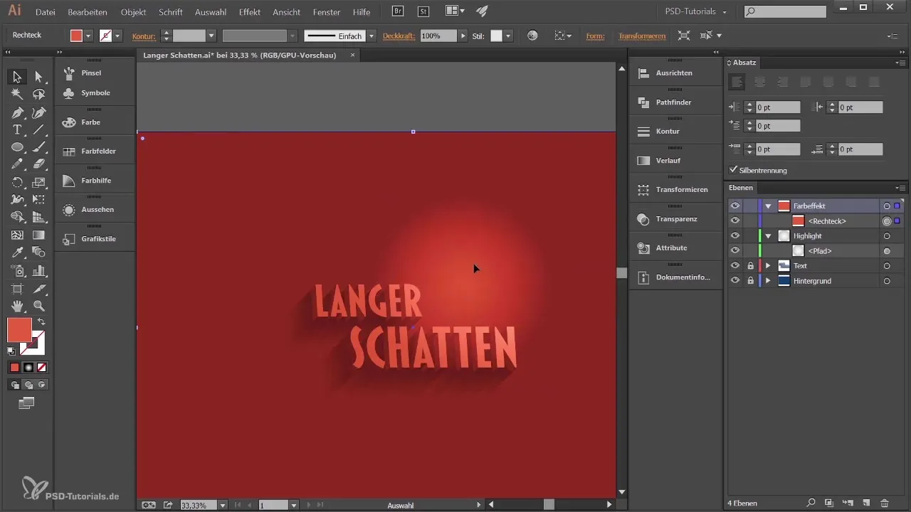 Tekstą su ilgu šešėliu Adobe Illustrator programoje galima sukurti daugeliu būdų