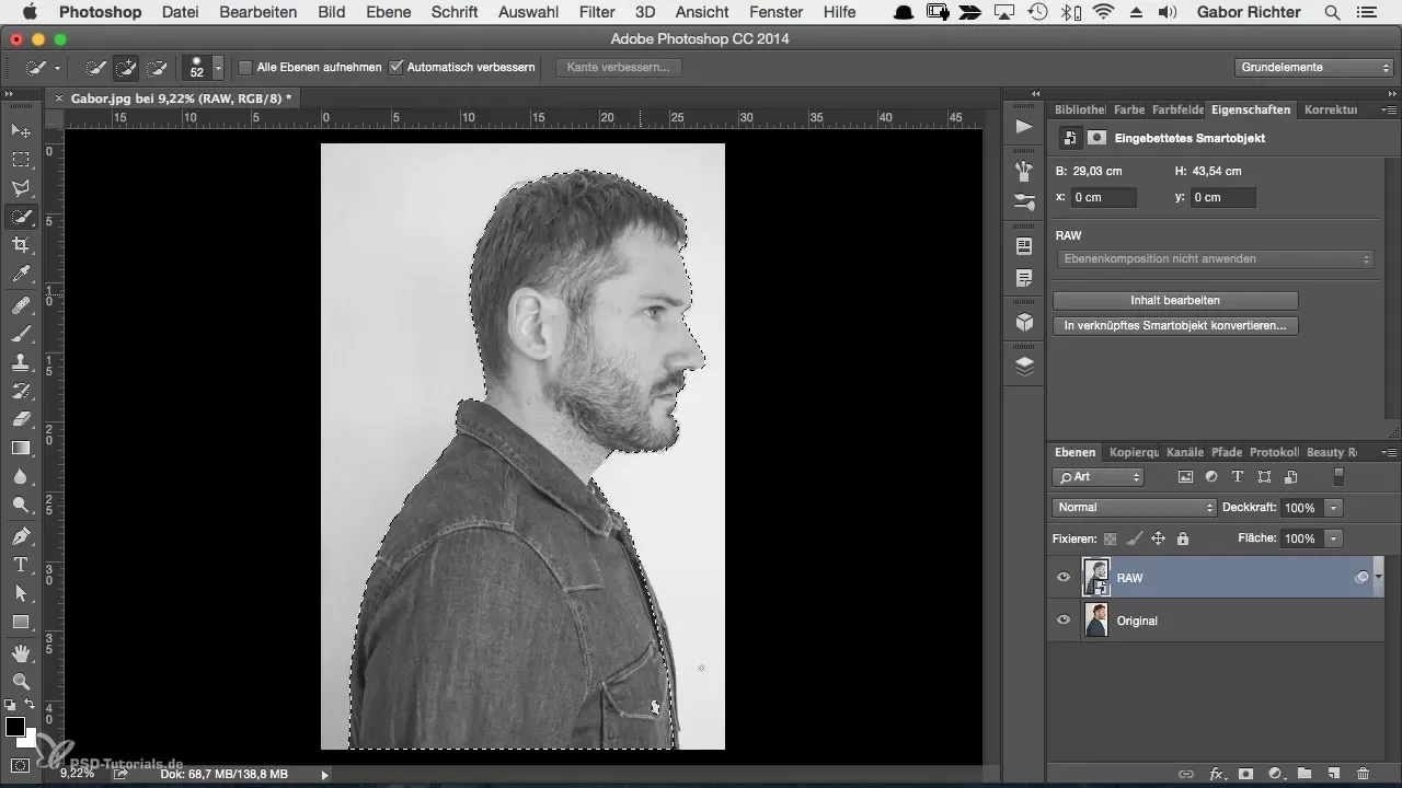 Portret creativ al caracterului: fundal simplu de creat