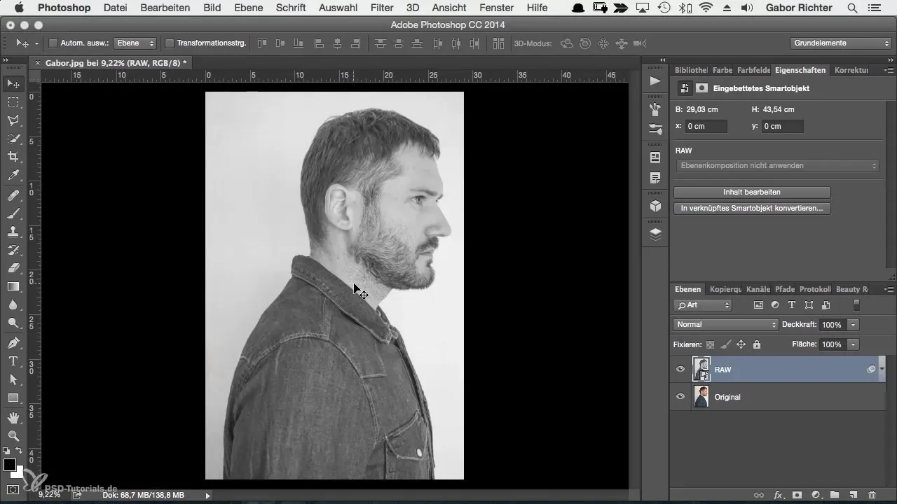 Portret creativ al caracterului: fundal simplu de realizat