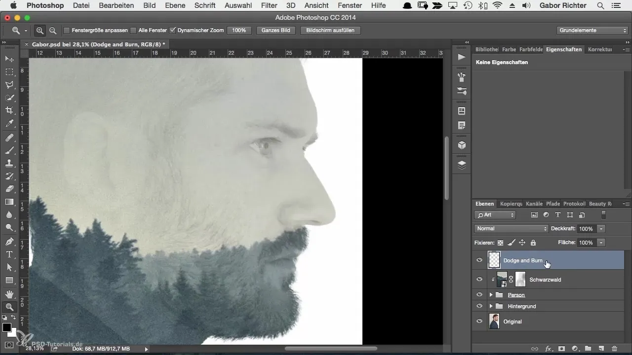 Professional dodge and burn techniques for character portraits