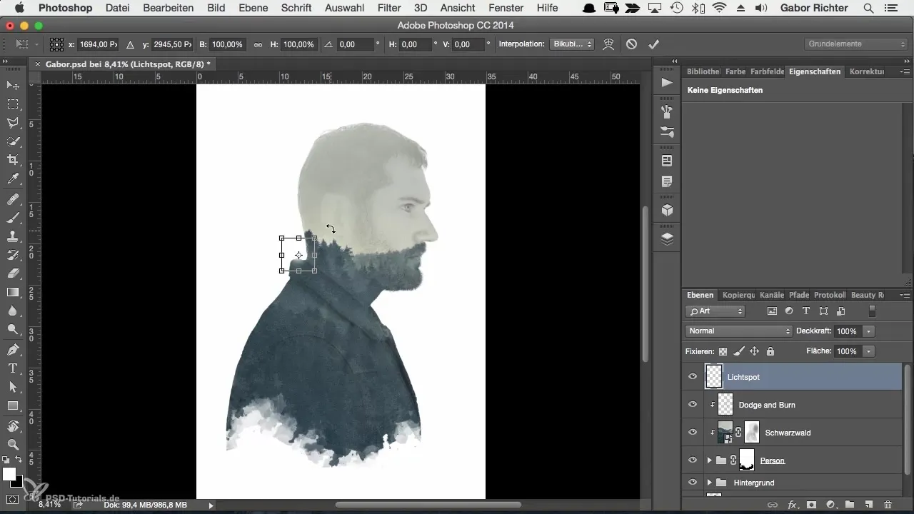 Creative light play in character portrait with Photoshop