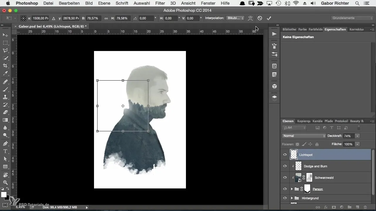 Creative lighting play in the character portrait with Photoshop