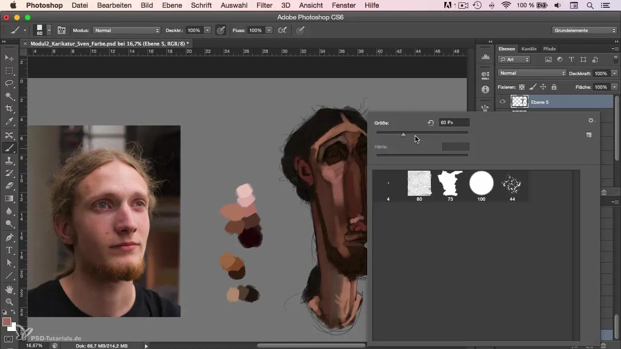 Step-by-step guide to caricature painting in Photoshop