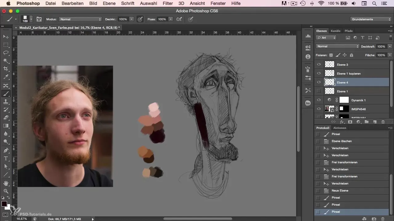 Step-by-step guide to caricature painting in Photoshop