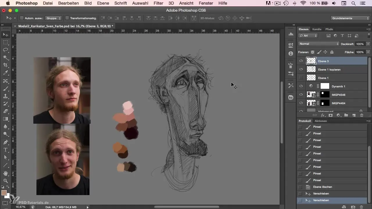 Step-by-step guide to caricature painting in Photoshop