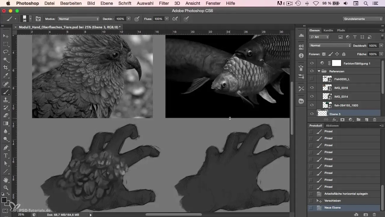 Effectively painting scales with Photoshop – step by step