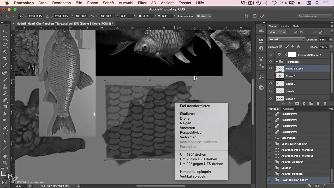 Effectively painting scales with Photoshop – step by step